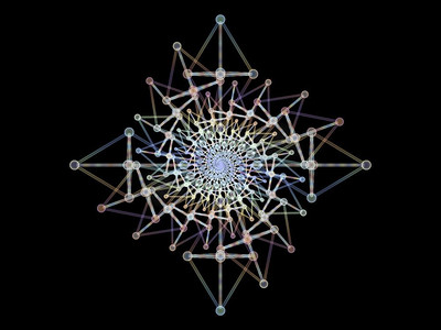 分子模式系列。科学和教育设计中使用的螺旋几何结构
