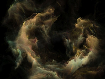 抽象星云结构孤立在黑色背景在天文学和科学的主题。