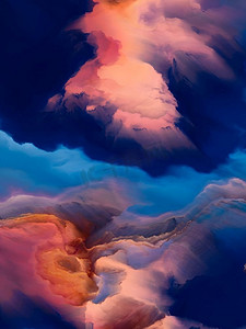 色彩创意摄影照片_木星高层大气层不可能的星球系列与艺术、创意和设计相关的色彩和梯度的互动