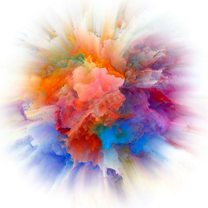 色彩情感系列想象、创造性艺术、设计主体色彩爆炸的创造性安排