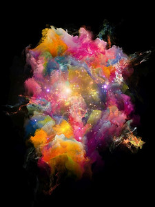 光星云。宇宙之花系列。在艺术、设计、创意和想象力上安排丰富多彩的纹理