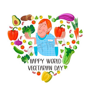 卡通蔬菜摄影照片_ 一天，蔬菜，素食，假日