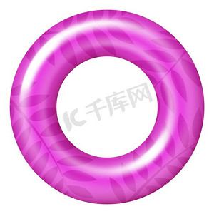 度假圈摄影照片_夏季游泳圈。充气橡胶池甜甜圈孤立在白色背景。夏季游泳圈。充气橡胶泳池甜甜圈