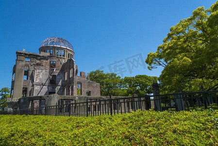 广岛，日本—2015年5月20日：广岛和平纪念馆（原子弹圆顶或Genbaku Domu）在广岛，日本。国教科文组织世界遗产