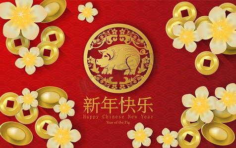 猪猪新年摄影照片_ 新年快乐，中国人，新年