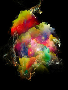 颜色丰富摄影照片_宇宙之花系列丰富的彩色纹理的抽象组成适合于与艺术，设计，创造力和想象力有关的项目