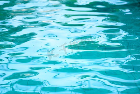 抽象蓝色水纹理背景/水面游泳池 
