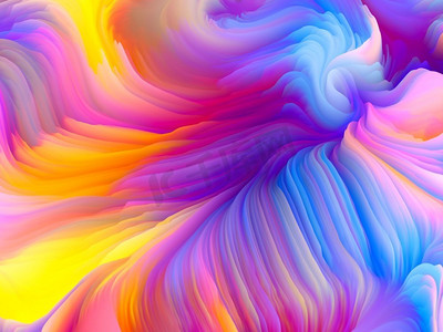 色彩风暴系列虚拟泡沫的运动的3D渲染作为壁纸或背景在艺术和设计的主题