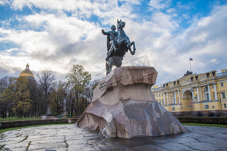 青铜骑士—皇帝彼得一世圣彼得堡。俄罗斯