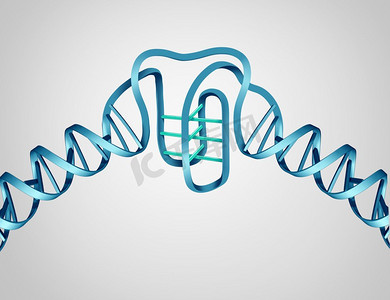 我将新的DNA发现作为一种科学主题，将生物学概念作为一种分子结构作为3D插图。I基序DNA
