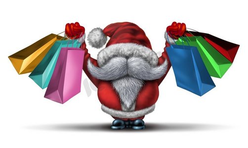 购物、狂欢、圣诞老人、圣诞老人