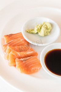 三文鱼刺身日本料理白菜