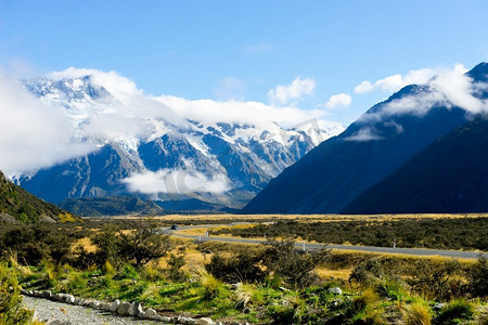 新西兰。新西兰山区美丽的自然风光