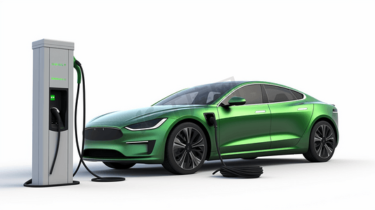 新能源汽车充电桩摄影图