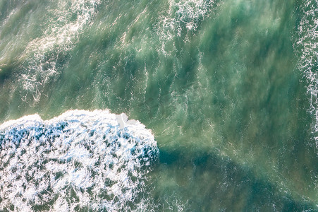 海景海滩浪花波浪沙滩