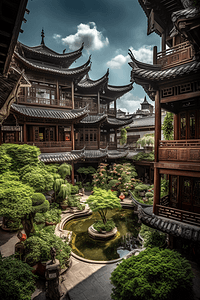 上海豫园摄影图