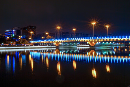 苏州相门桥梁夜景