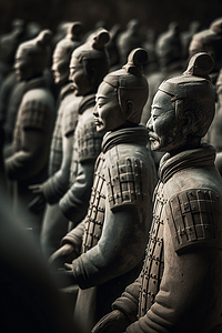中国风节目单设计摄影照片_中国历史悠久的西安兵马俑