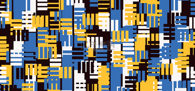 城市现代抽象艺术撞色蓝色黄色纹理背景
