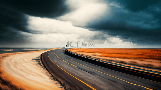 海边蜿蜒的公路背景