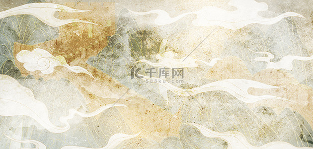 背景图片_历史博物馆兵马俑长城褐色简约纹理海报背景