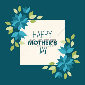 母亲明信片背景图片_母亲节快乐带鲜花的贺卡。矢量插图