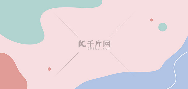 banner淡雅背景图片_简约几何莫兰迪色文艺清新banner