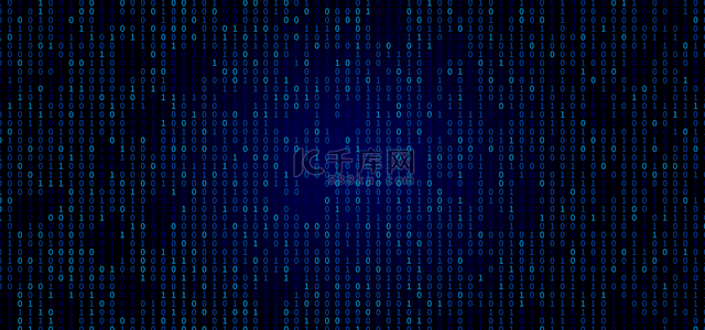 互联网背景图片_数字代码加密深蓝色科技背景