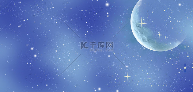 星空背景图片_星空银河星星月球星球背景