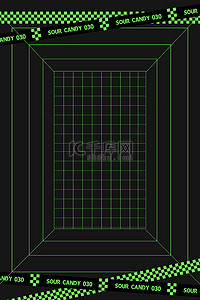 棋盘格背景图片_综艺风边框黑色酸性海报