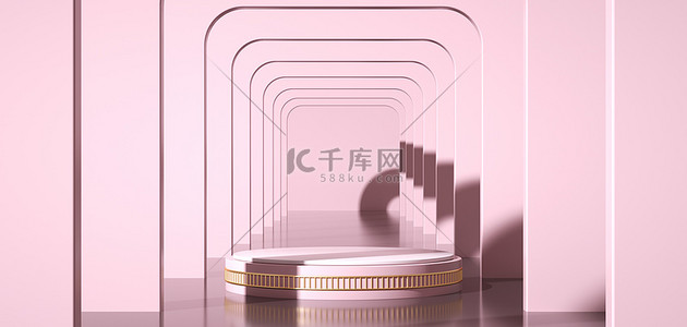 双十一banner背景背景图片_极简电商展台c4d