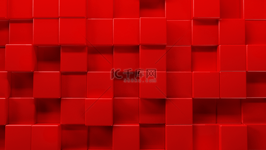红色立体方块背景