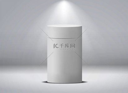 气缸组白色圆形空纸盒用于食品汤茶咖啡载体分离罐模板气缸组用于食品汤茶咖啡的白色圆形空纸盒矢量隔离罐模型