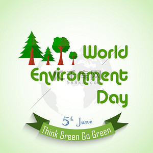 world背景图片_World environment day background with globe and green ribbon