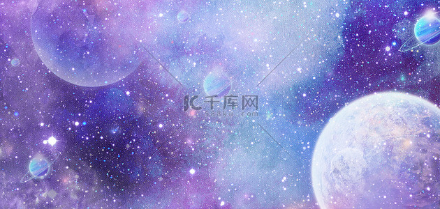 梦幻蓝紫色背景背景图片_星空宇宙星球蓝紫色浪漫梦幻背景