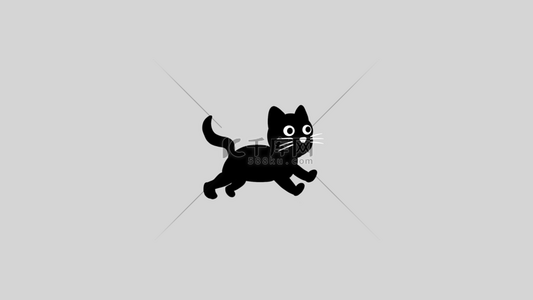 可爱猫咪卡通背景图片_黑猫壁纸可爱猫咪背景