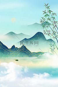 中国传统美背景图片_古风山水中国风中国传统