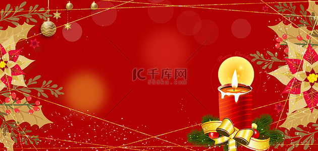 金圣诞快乐背景图片_圣诞节背景红金圣诞节