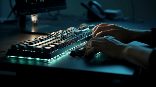 键盘背景图片_电脑主机键盘商务工作黑客