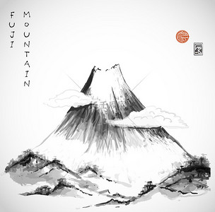 富士背景图片_日本风格的富士山山