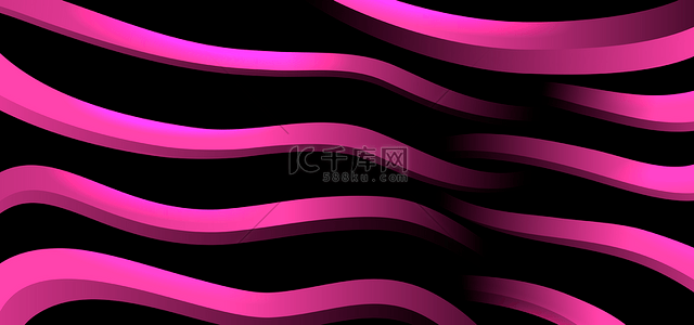 立体波浪几何条纹商务粉色背景