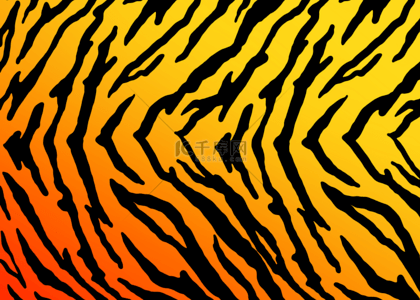 老虎皮毛纹理图案抽象风格黄色和黑色背景