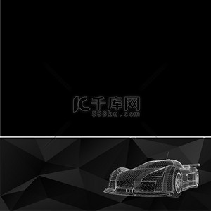 car背景图片_Abstract Creative concept vector background of 3d car model. Vector icons. Abstract Creative concept vector background
