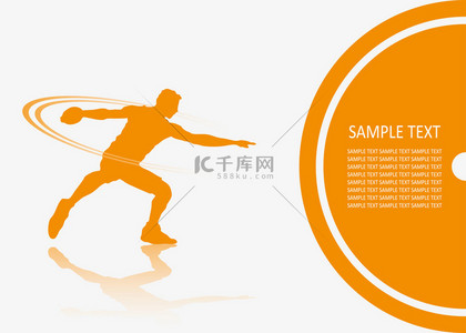 sport背景图片_Discus thrower