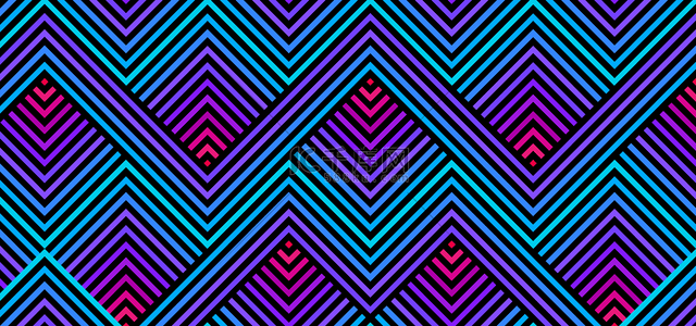 正方形霓虹灯抽象风格紫色背景