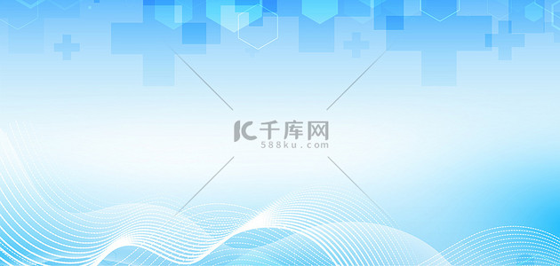海报字体背景图片_商务科技线条蓝色简约医疗医学海报背景