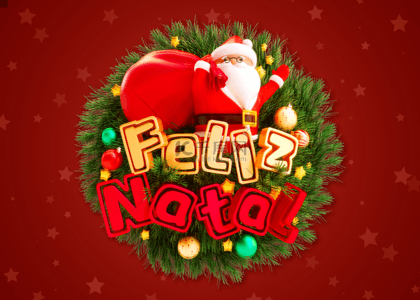 巴西圣诞节圣诞老人渐变红色背景