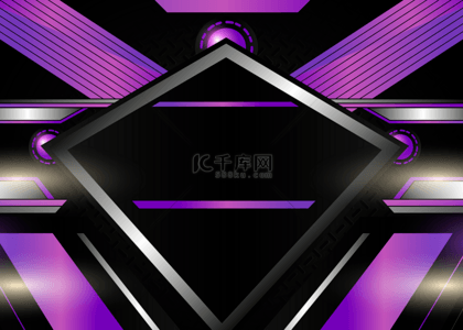 游戏直播背景图片_游戏抽象紫色几何图案背景