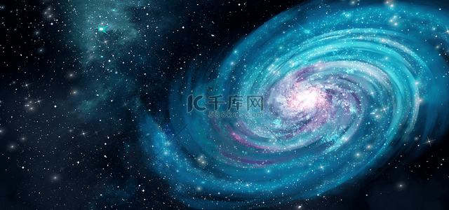 星空亮光背景图片_美丽淡蓝色星团抽象星空旋转星云背景