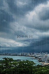 防汛预警背景图片_暴雨来袭安全预警高清背景